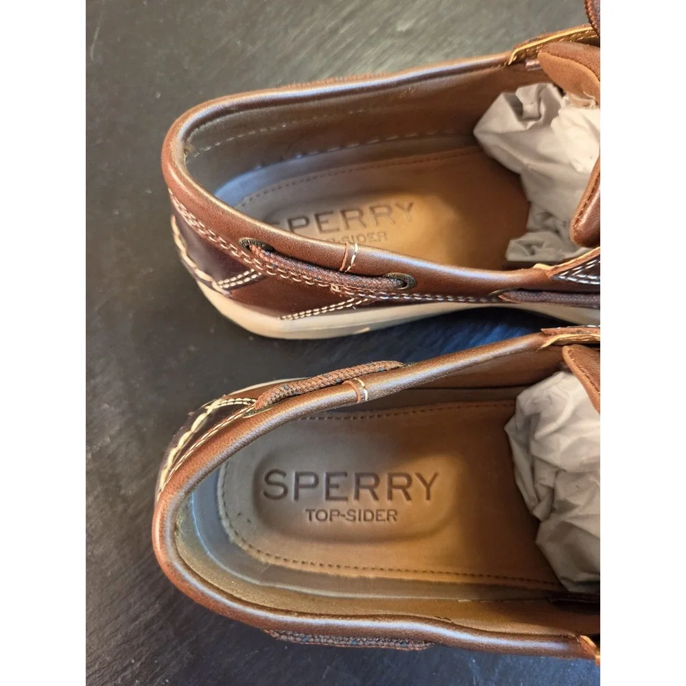 Sperry Men's Top-Sider Billfish 3-Eye Leather Boat Shoe Brown Sz 8M NEW! $125